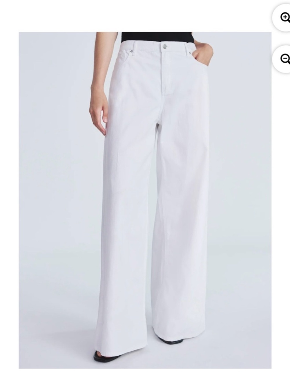 Wide Leg Women's Jeans  Bright White